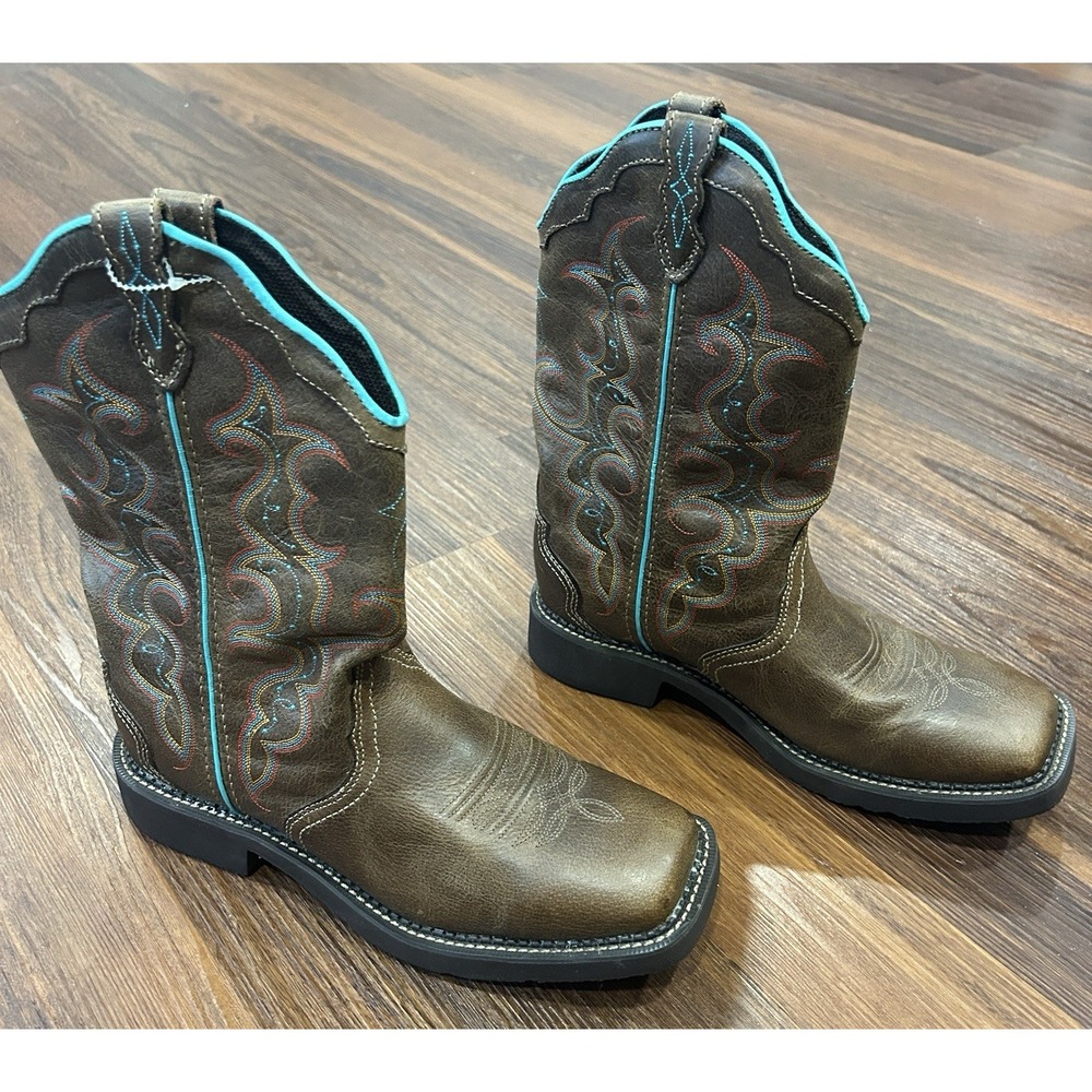 Justin Raya‎ Women's 12" Size 11 B Gypsy J-Flex Comfort Square Toe Western Boots - Picture 5 of 16